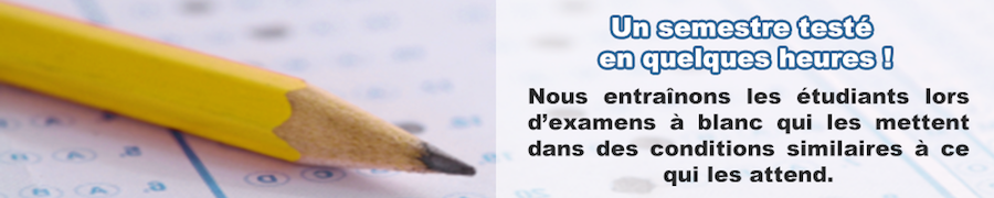 Organisation d'examen d'entraînement.